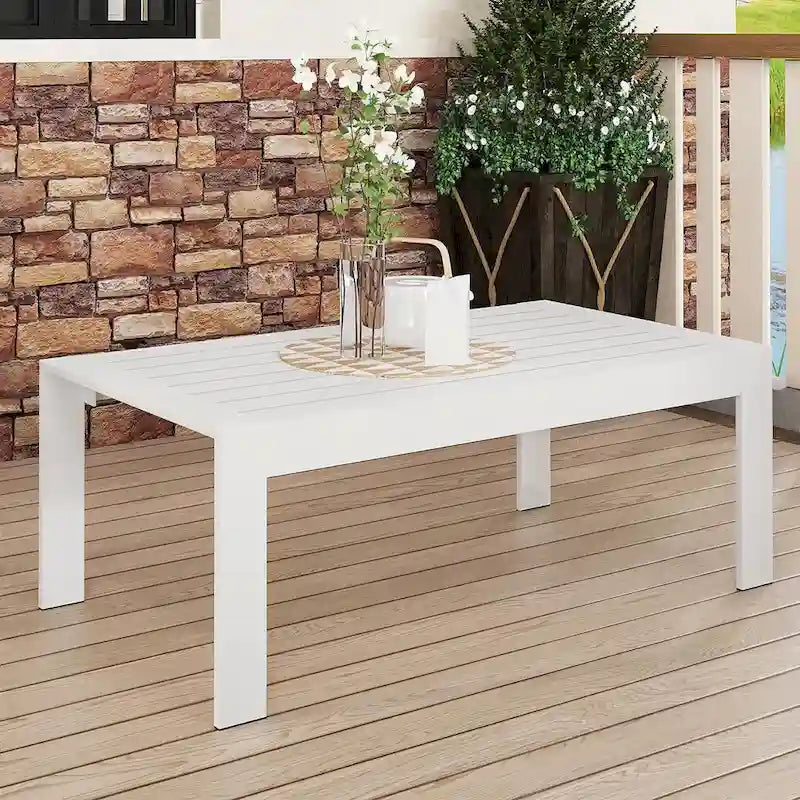 Table basse d'extérieur en aluminium tout temps