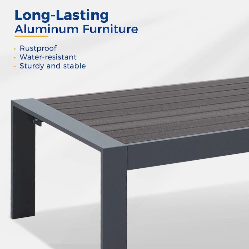 Table basse d'extérieur en aluminium tout temps