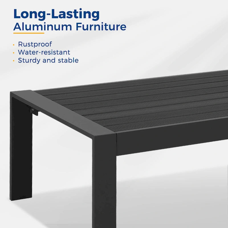 Table basse d'extérieur en aluminium tout temps