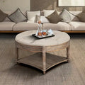 Table basse repose-pieds ronde large