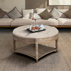 Table basse repose-pieds ronde large