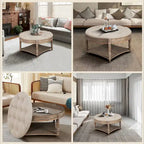 Table basse repose-pieds ronde large