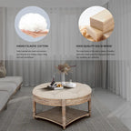 Table basse repose-pieds ronde large