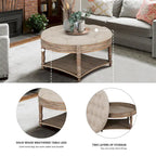 Table basse repose-pieds ronde large