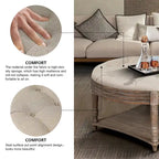 Table basse repose-pieds ronde large
