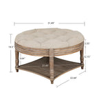 Table basse repose-pieds ronde large