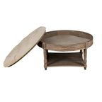 Table basse repose-pieds ronde large