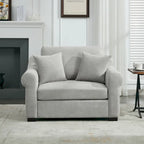 Fauteuil oversize en chenille moderne