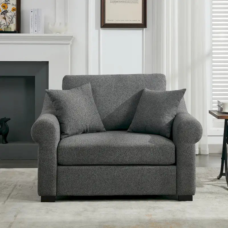 Fauteuil oversize en chenille moderne