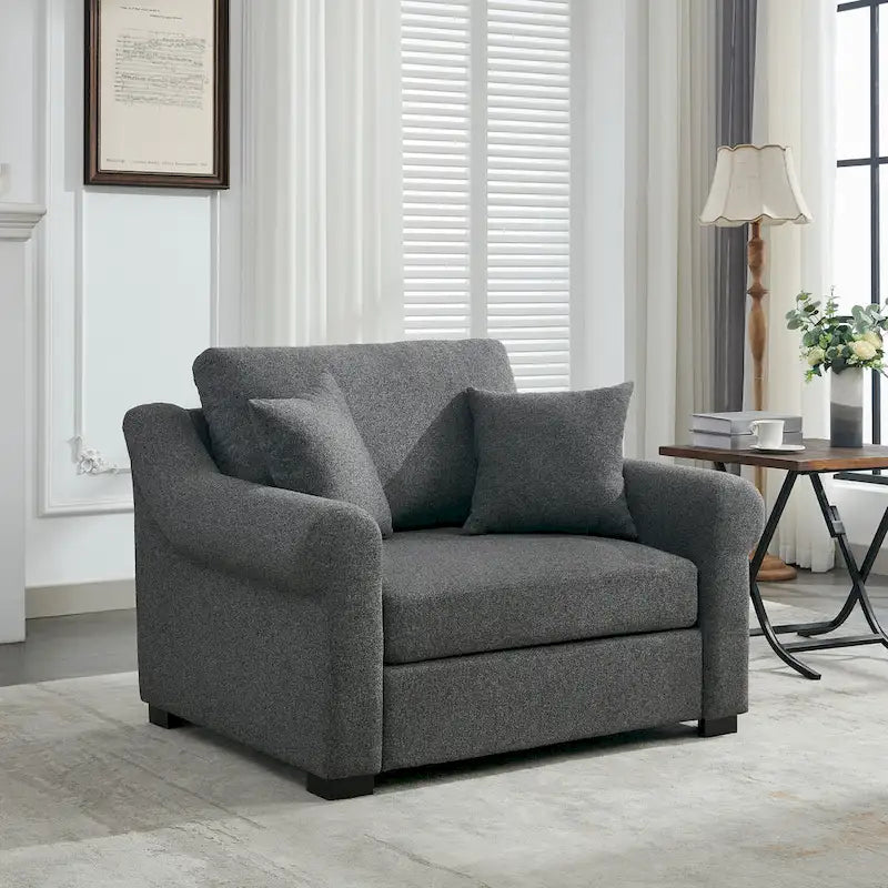 Fauteuil oversize en chenille moderne
