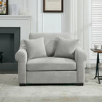 Fauteuil oversize en chenille moderne