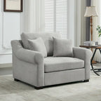 Fauteuil oversize en chenille moderne