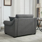 Fauteuil oversize en chenille moderne