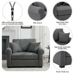 Fauteuil oversize en chenille moderne