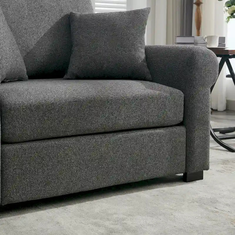 Fauteuil oversize en chenille moderne