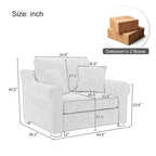 Fauteuil oversize en chenille moderne