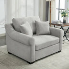 Fauteuil oversize en chenille moderne