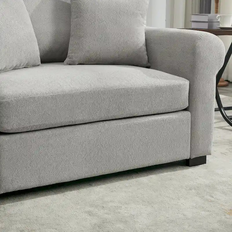 Fauteuil oversize en chenille moderne