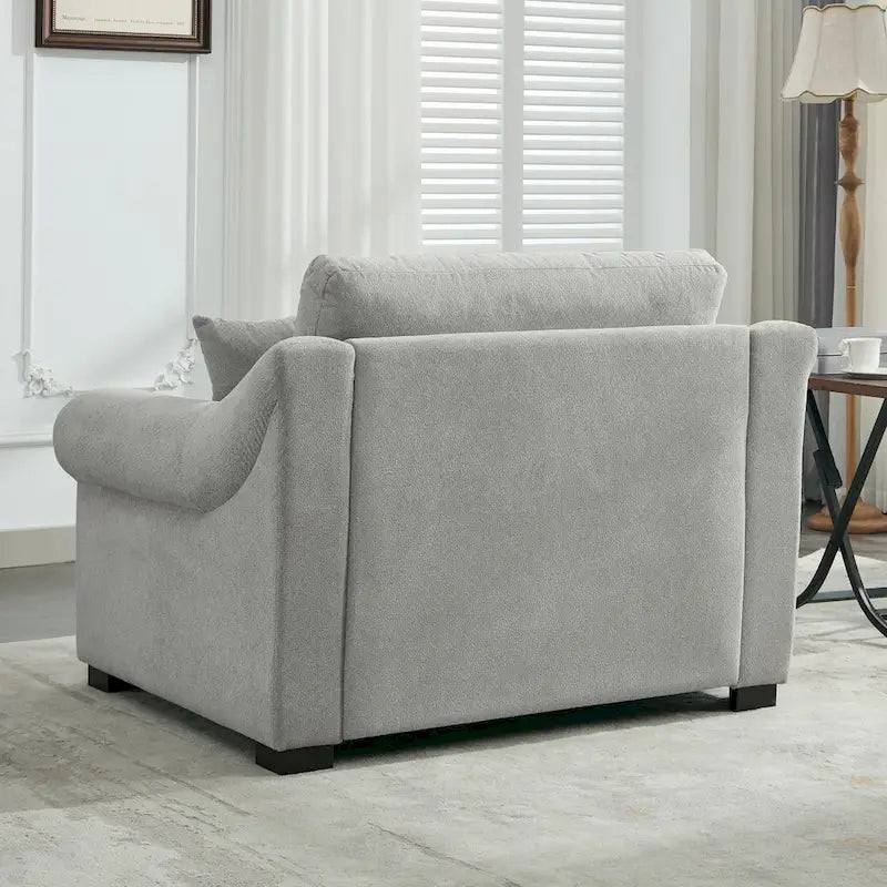Fauteuil oversize en chenille moderne