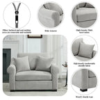 Fauteuil oversize en chenille moderne