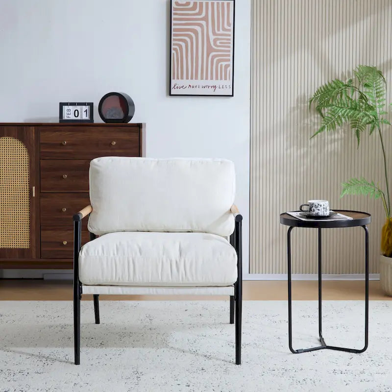 Varsts Modern Upholstered Accent Chair with Wood Frame, Emerald by 