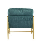 Fauteuil d'appoint moderne rembourré Varsts avec cadre en bois, émeraude par