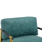 Fauteuil d'appoint moderne rembourré Varsts avec cadre en bois, émeraude par