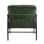 Fauteuil d'appoint moderne rembourré Varsts avec cadre en bois, émeraude par