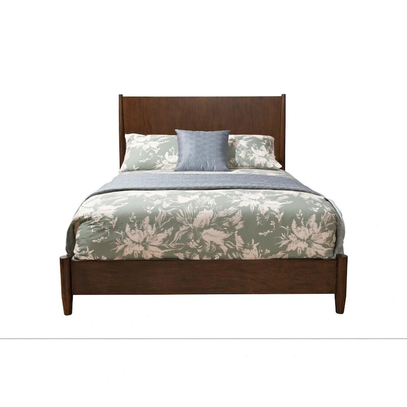 Cadre de lit California King HomeRoots en bois massif marron