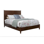 Cadre de lit California King HomeRoots en bois massif marron