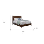 Cadre de lit California King HomeRoots en bois massif marron