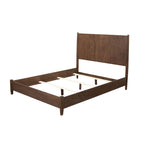 Cadre de lit California King HomeRoots en bois massif marron