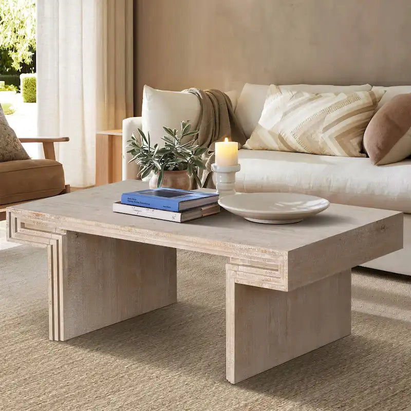 Table basse industrielle vintage de qualité supérieure avec structure à double niveau pour les salons et les bureaux