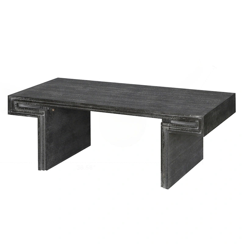 Table basse industrielle vintage de qualité supérieure avec structure à double niveau pour les salons et les bureaux