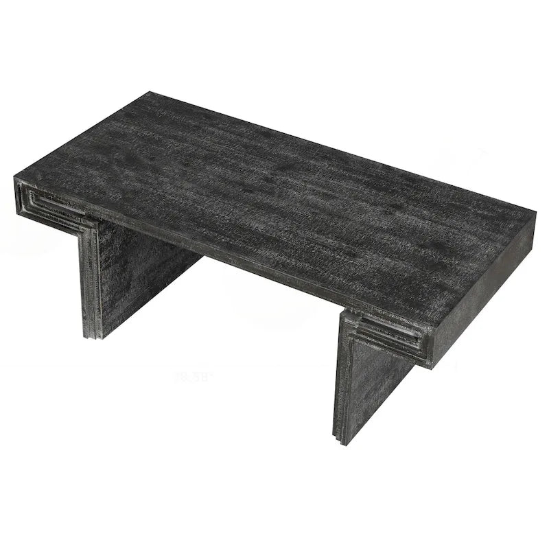Table basse industrielle vintage de qualité supérieure avec structure à double niveau pour les salons et les bureaux