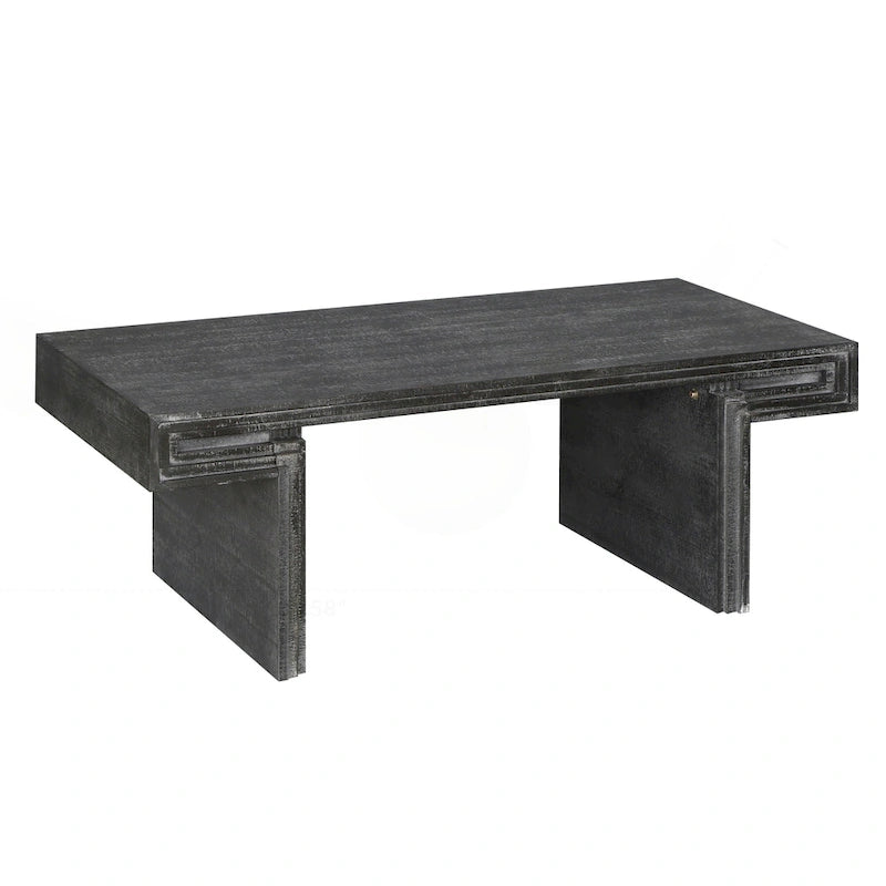 Table basse industrielle vintage de qualité supérieure avec structure à double niveau pour les salons et les bureaux