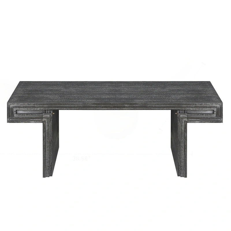 Table basse industrielle vintage de qualité supérieure avec structure à double niveau pour les salons et les bureaux