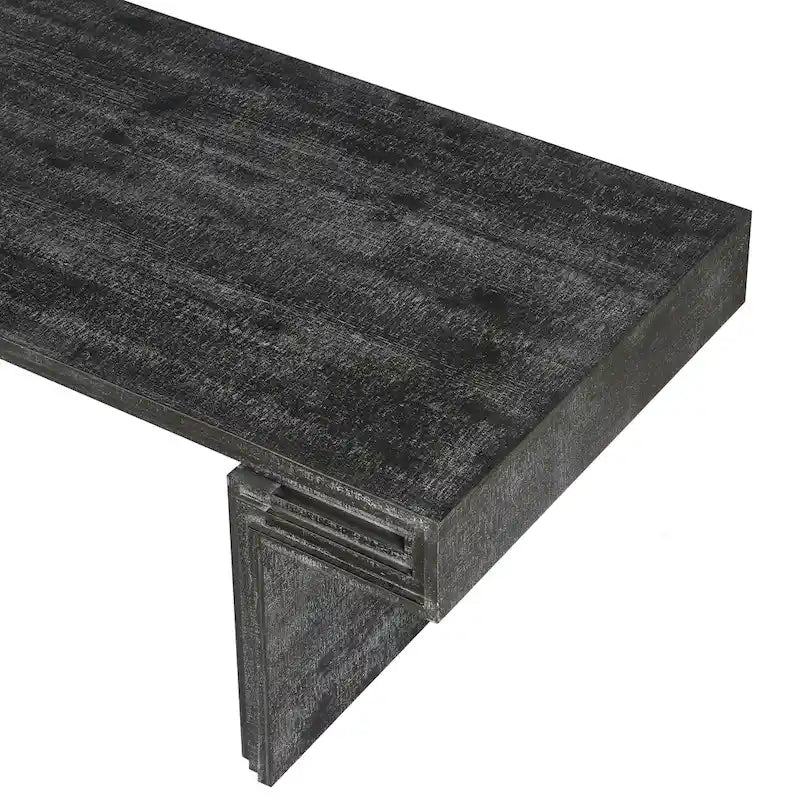 Table basse industrielle vintage de qualité supérieure avec structure à double niveau pour les salons et les bureaux