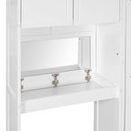 Lit escamotable tout-en-un avec bureau, coiffeuse et garde-robe, format Queen