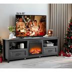 Meuble TV Cheminée WESOME 70 avec Foyer Électrique de 18 pouces