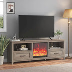 Meuble TV Cheminée WESOME 70 avec Foyer Électrique de 18 pouces