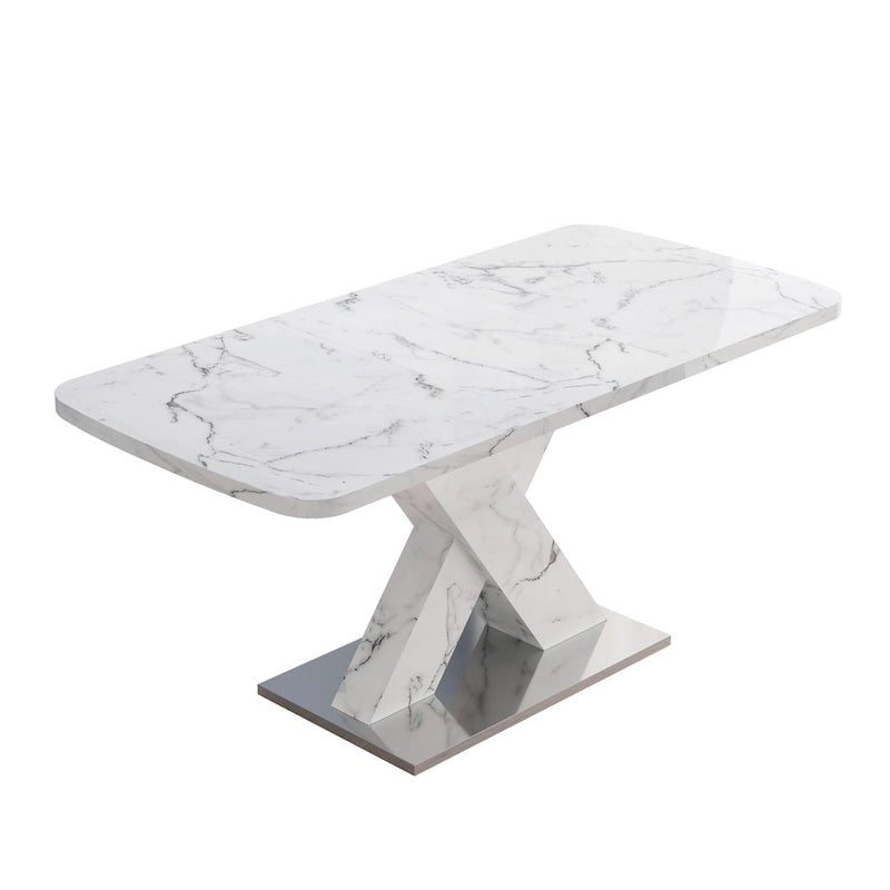 Table à manger carrée extensible moderne