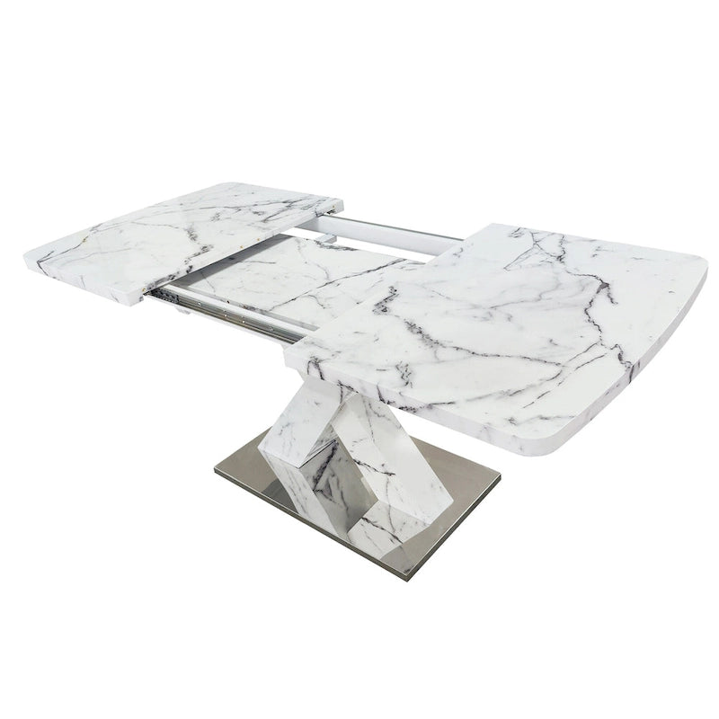 Table à manger carrée extensible moderne