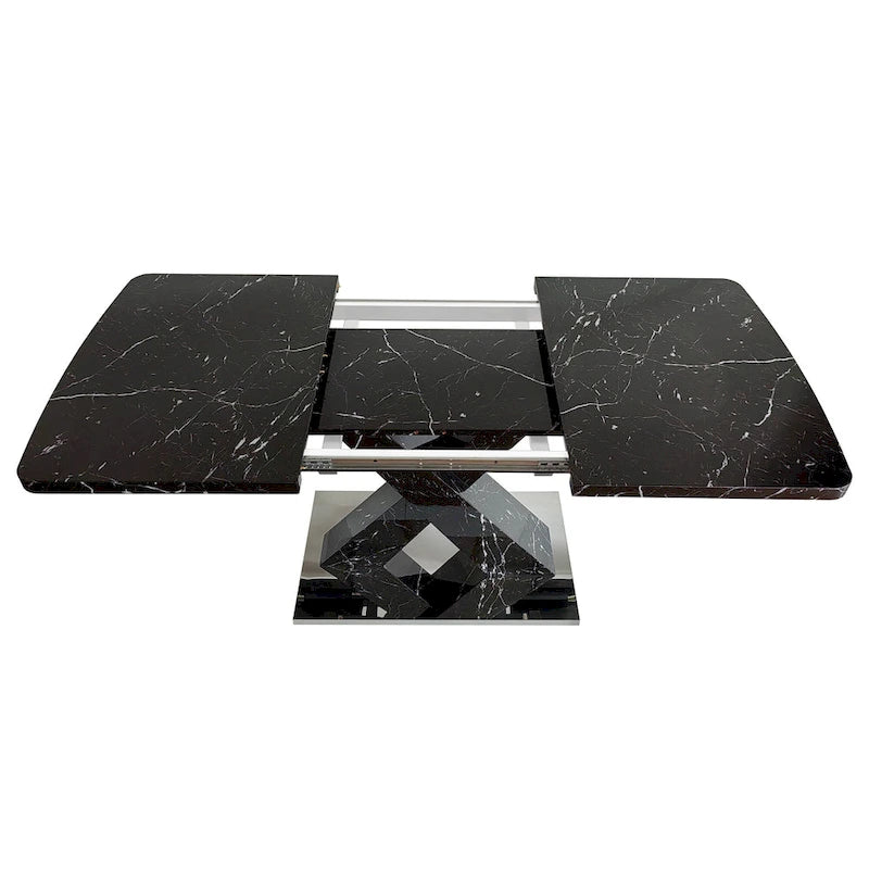 Table à manger carrée extensible moderne