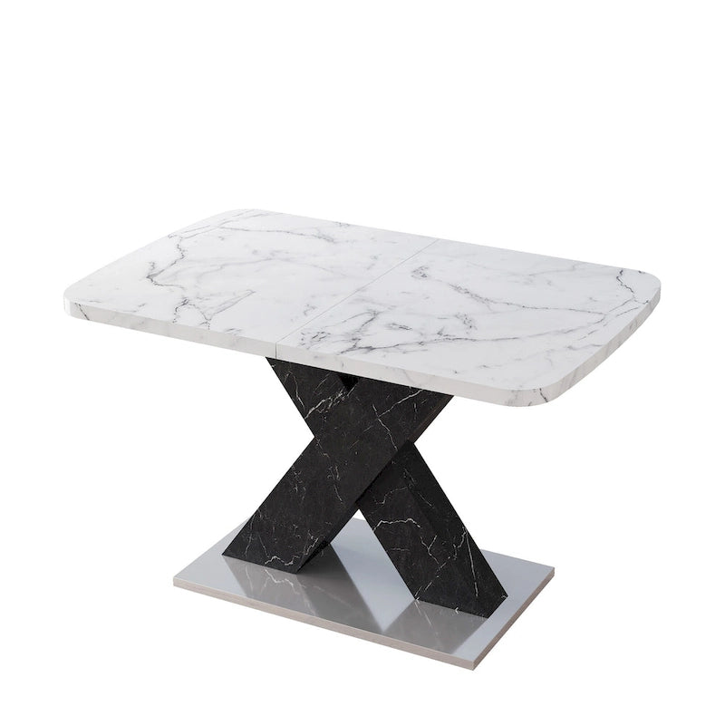 Table à manger carrée extensible moderne