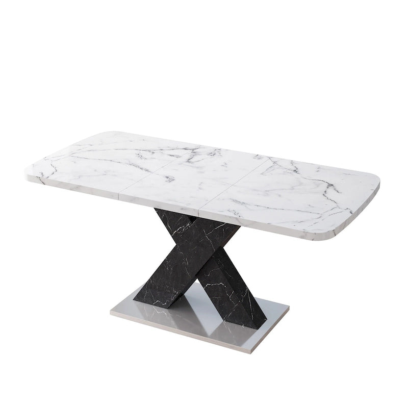 Table à manger carrée extensible moderne