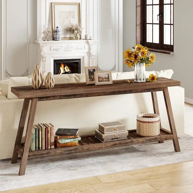 Table de console d'entrée extra longue, table console de 180 cm