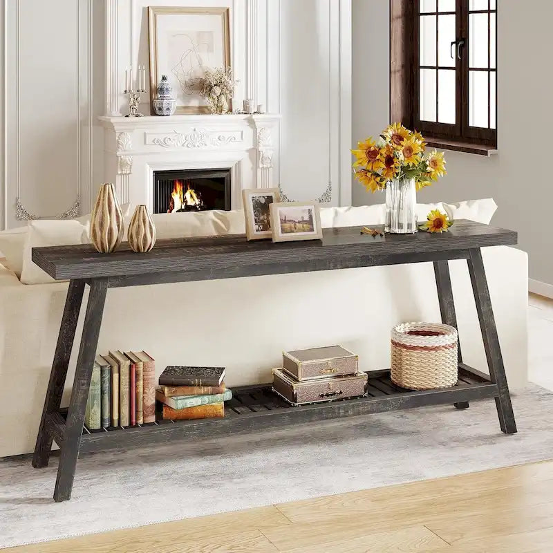 Table de console d'entrée extra longue, table console de 180 cm