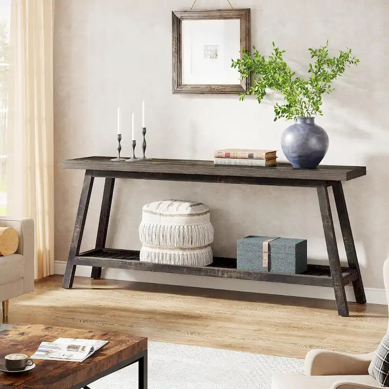 Table de console d'entrée extra longue, table console de 180 cm