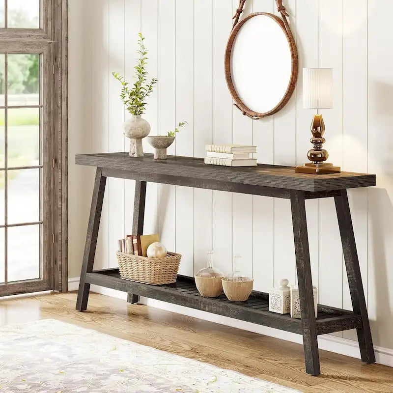 Table de console d'entrée extra longue, table console de 180 cm